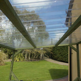 Clear polycarbonate rooflight and canopy sheeting installed on building, Ireland
