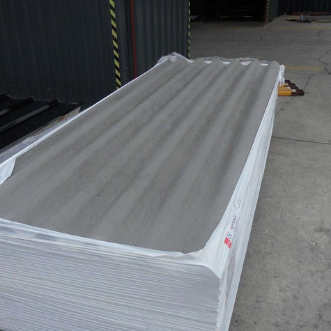 Fibre cement Profile 6 roof sheeting on agricultural building, Ireland