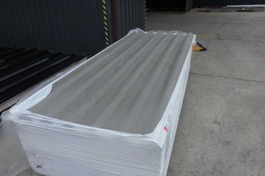 Fibre cement Profile 6 roof sheeting on agricultural building, Ireland