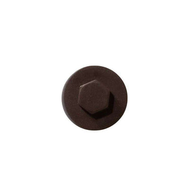 Van Dyke Brown colour-matched 19mm roofing screw cap, Ireland