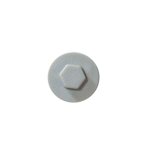 Goosewing Grey colour-matched 19mm roofing screw cap, Ireland