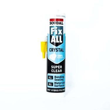 Soudal Fixall Crystal clear sealant 290ml for Clickloc pergola sheeting, Ireland