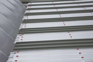 Kingspan clear insulated polycarbonate rooflights installed in commercial roof, Ireland