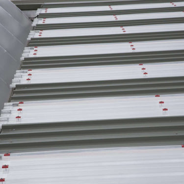 Kingspan clear insulated polycarbonate rooflights installed in commercial roof, Ireland