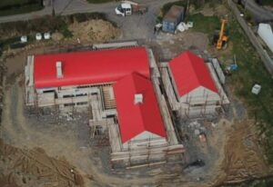 Ariel view of a recently supplied farm builting in Trim, Co Meath